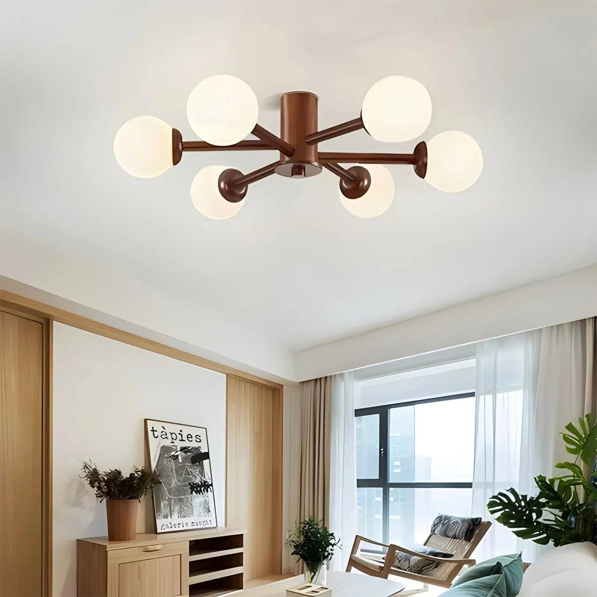 Feyran Nordic Wooden Dining Room Ceiling Light