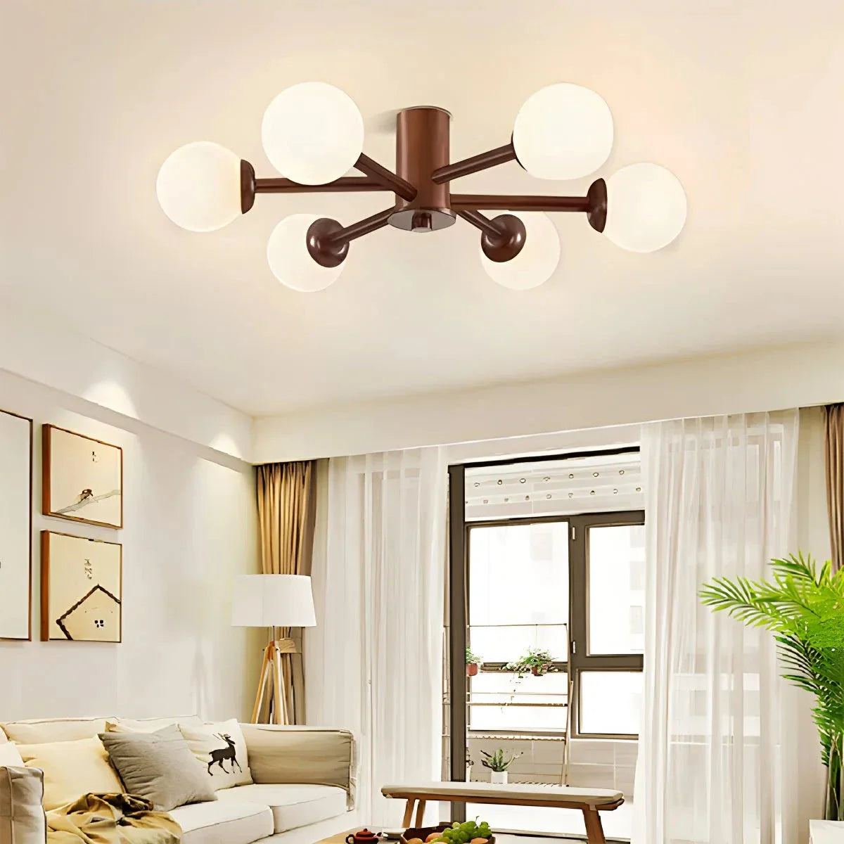 Feyran Nordic Wooden Dining Room Ceiling Light