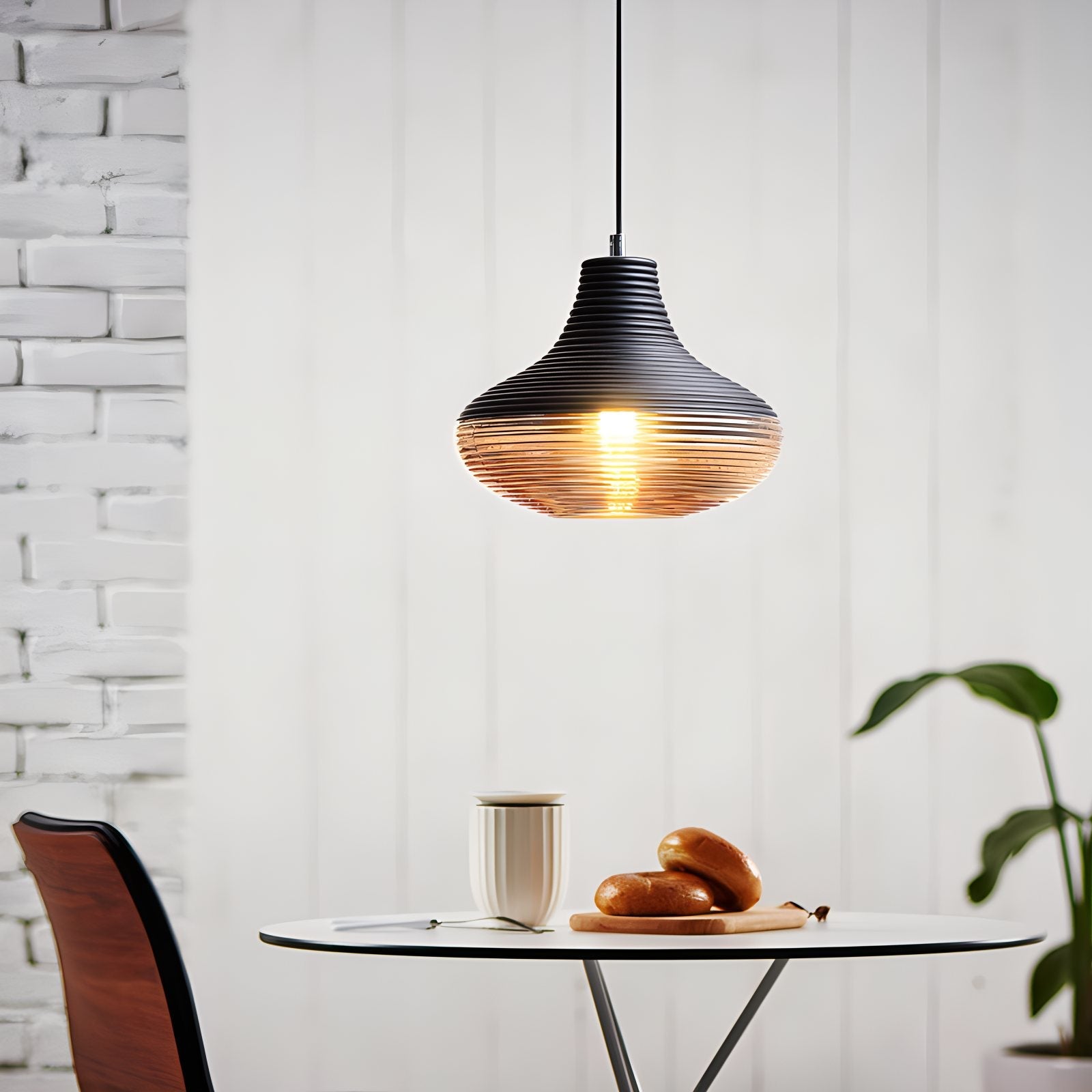 Feyran Industrial Style Glass Pendant Light for Kitchen