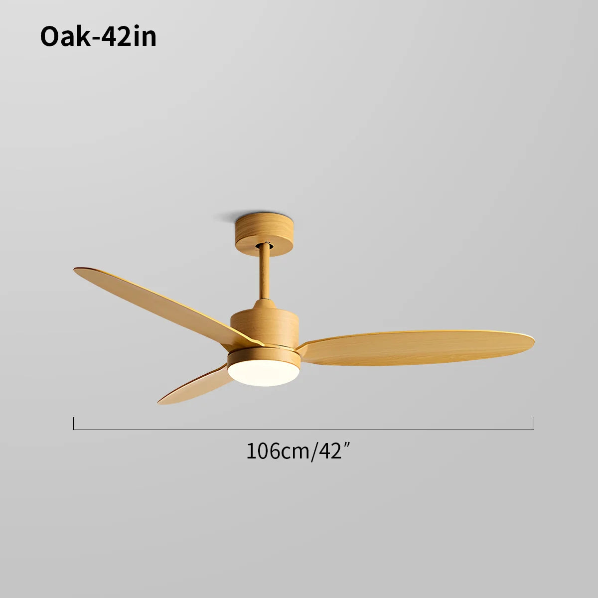 Feyran 3-Blade Ceiling Fan With Light for Bedroom