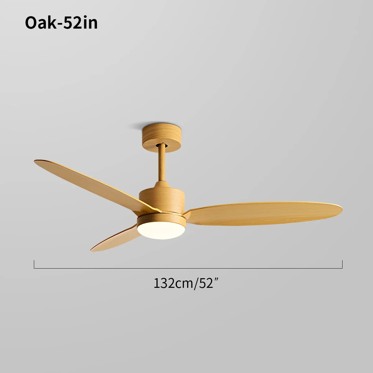 Feyran 3-Blade Ceiling Fan With Light for Bedroom