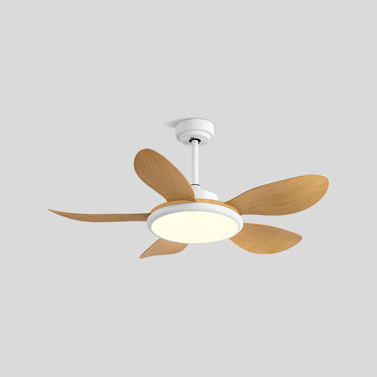Feyran 5-Blade Wood Ceiling Fan with Light for Living Room