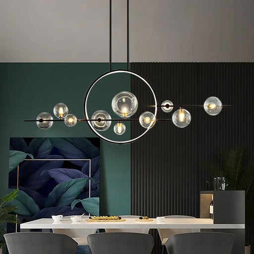Opal Halo Chandelier with Glass Globes - Feyran