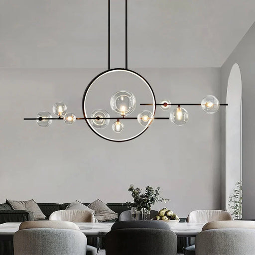 Opal Halo Chandelier with Glass Globes - Feyran