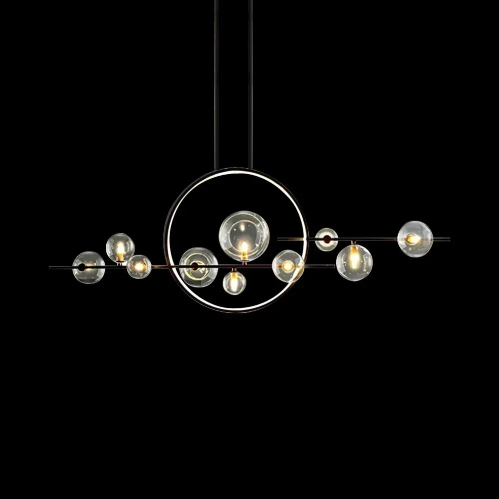Opal Halo Chandelier with Glass Globes - Feyran