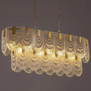 Opulent Rectangular Crystal Chandelier - Feyran