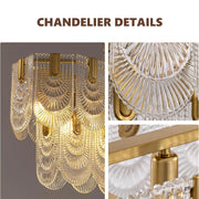 Opulent Rectangular Crystal Chandelier - Feyran