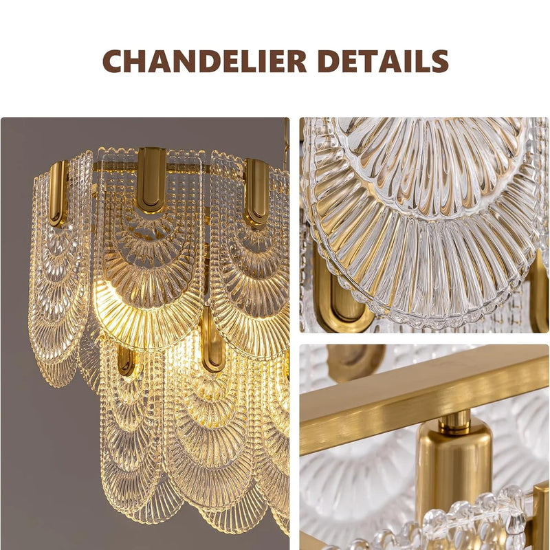 Opulent Rectangular Crystal Chandelier - Feyran