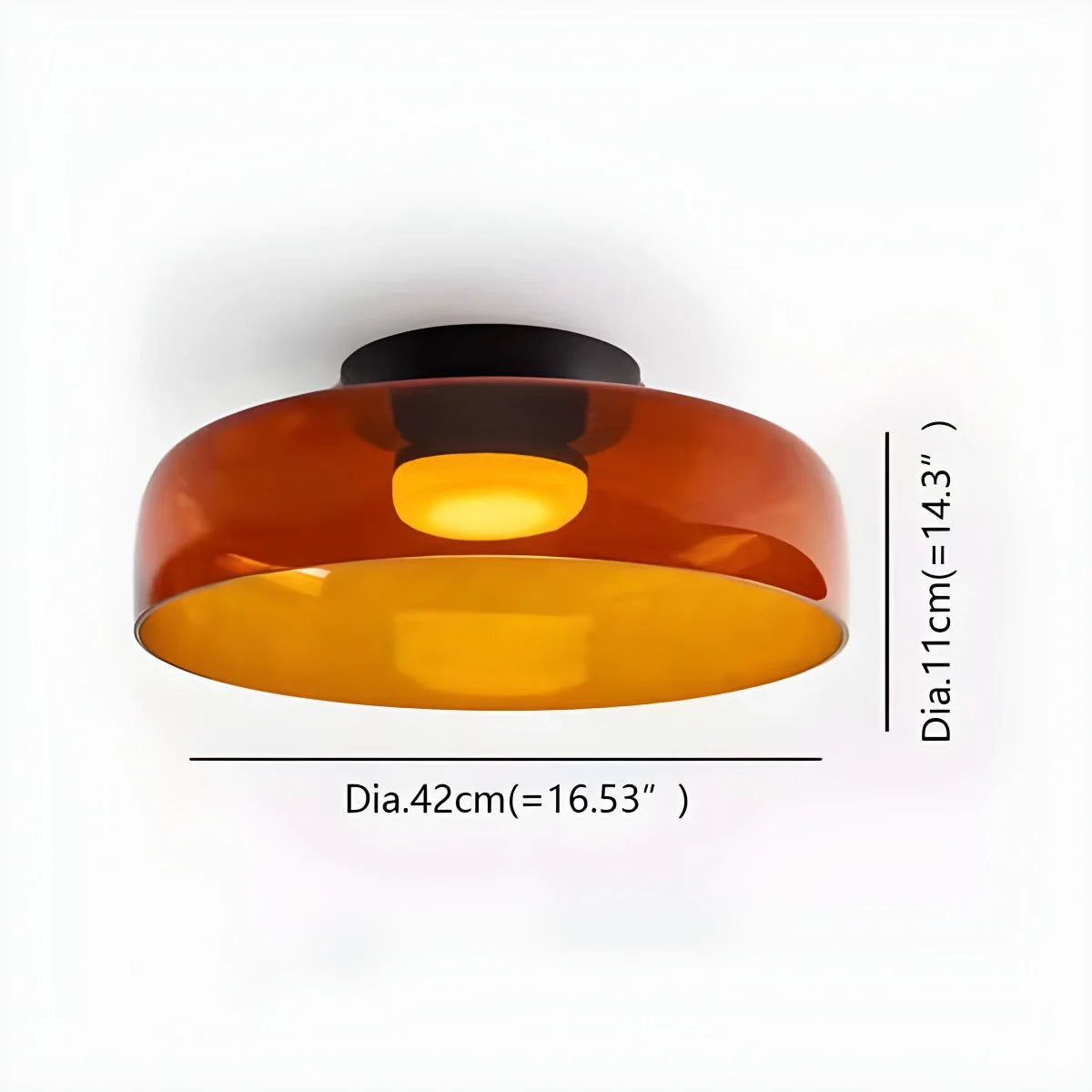 Feyran Colored Glass Ceiling Light for Bedroom
