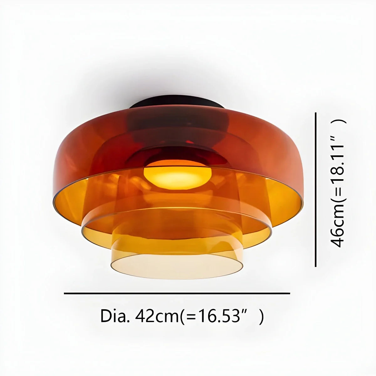 Feyran Colored Glass Ceiling Light for Bedroom