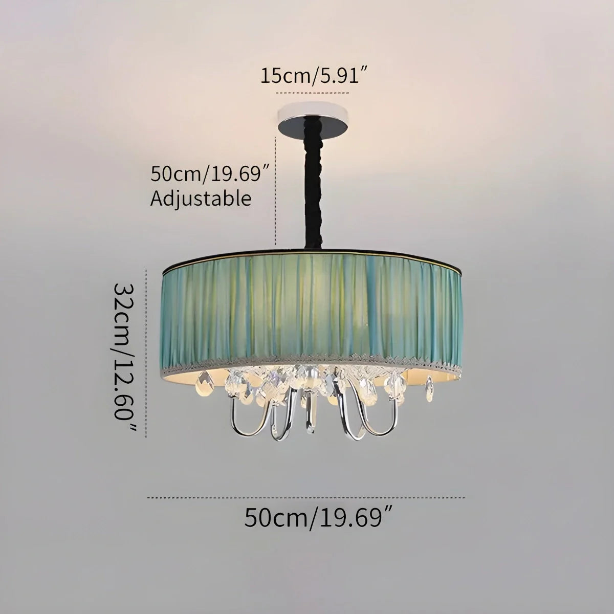 Feyran Alloy Luxury Crystal Pendant Light for Living Room