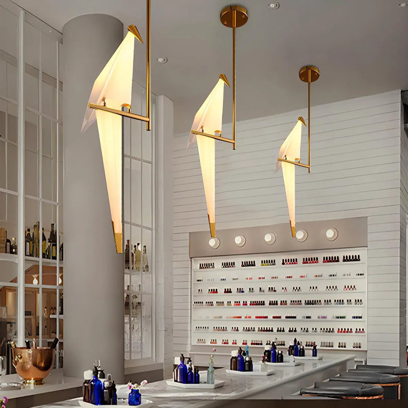 Feyran Paper Crane Bird Chandelier for Dining Room