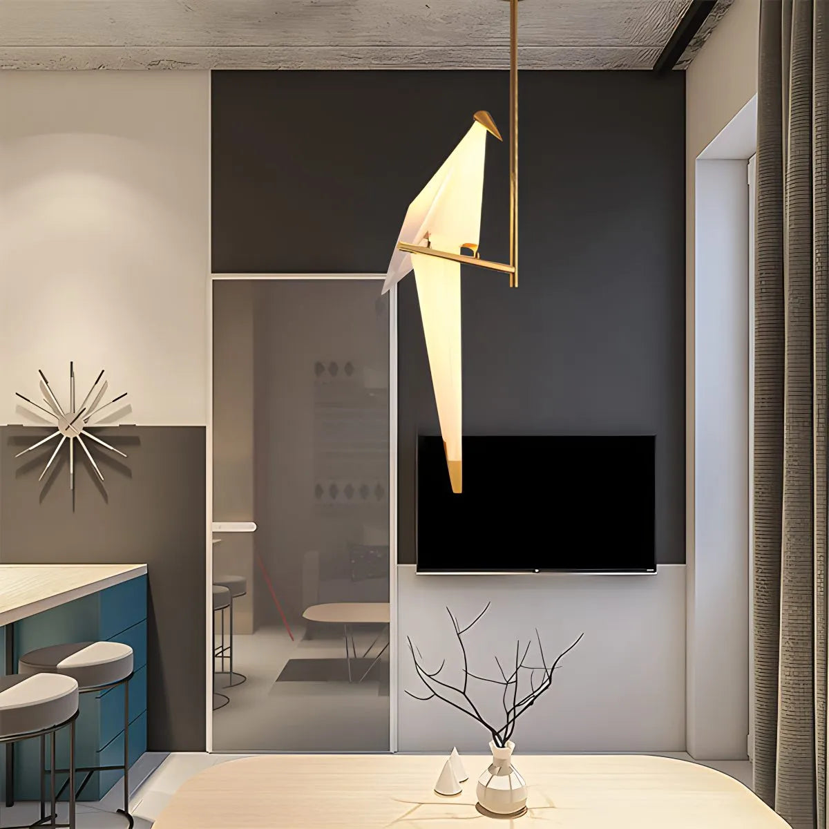 Feyran Paper Crane Bird Chandelier for Dining Room