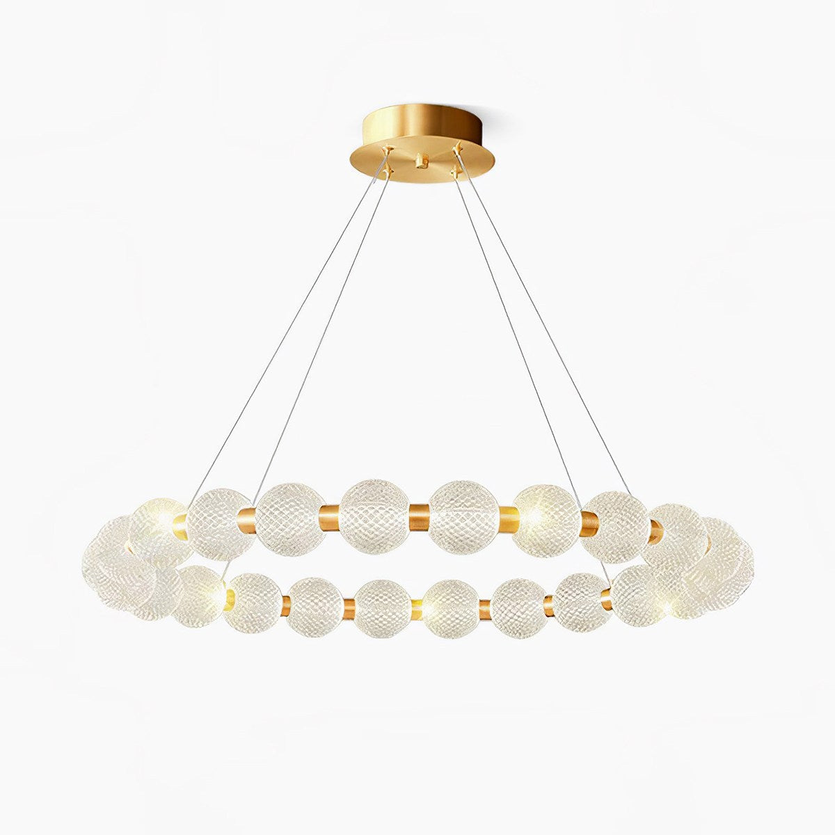 Feyran Modern Ring Pearl Chandelier for Living Room