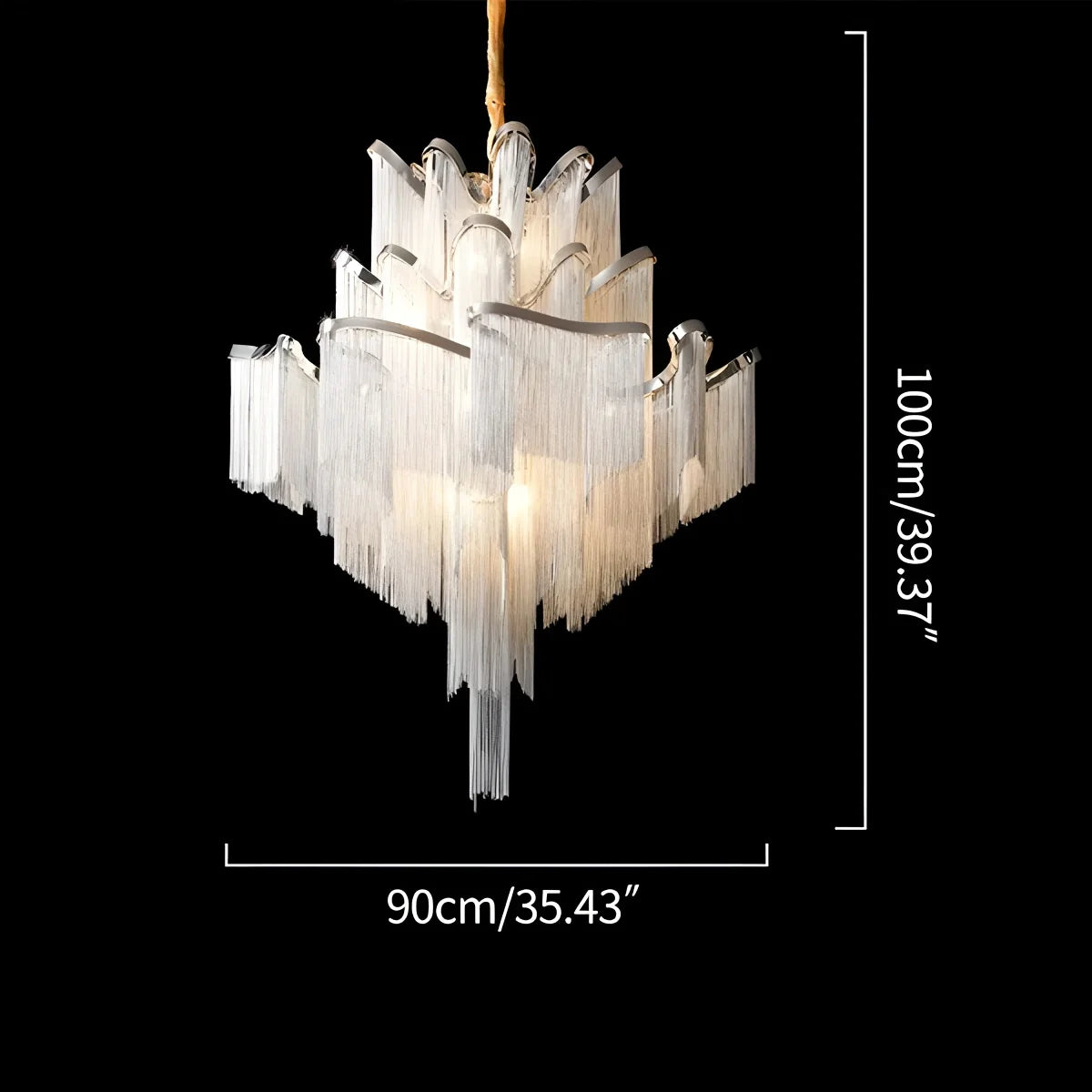 Feyran Aluminum Tassel LED Ceiling Chandelier