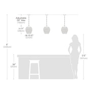 Pine Cone Shape Crystal Chandelier - Dining Room Pendant Light
