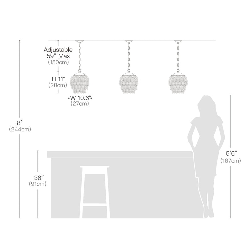 Pine Cone Shape Crystal Chandelier - Dining Room Pendant Light