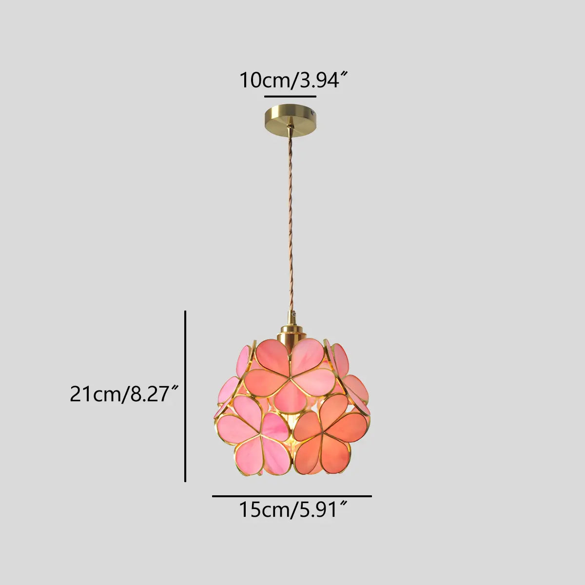 Feyran Cherry Blossom Stained Glass Pendant Light