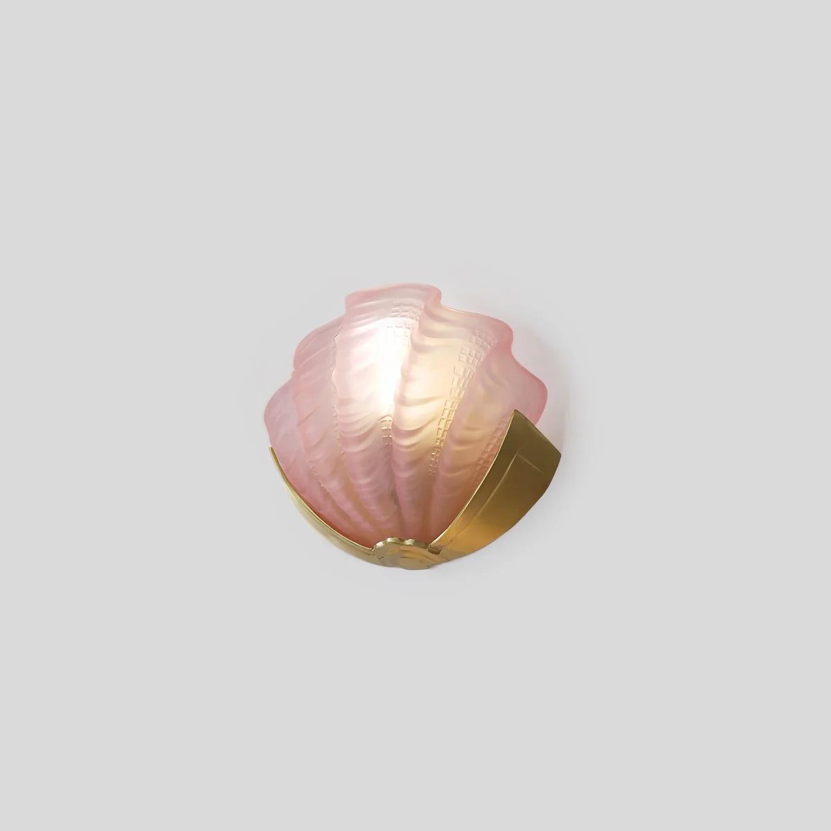 Feyran Light Luxury Brass Shell Glass Wall Lamp