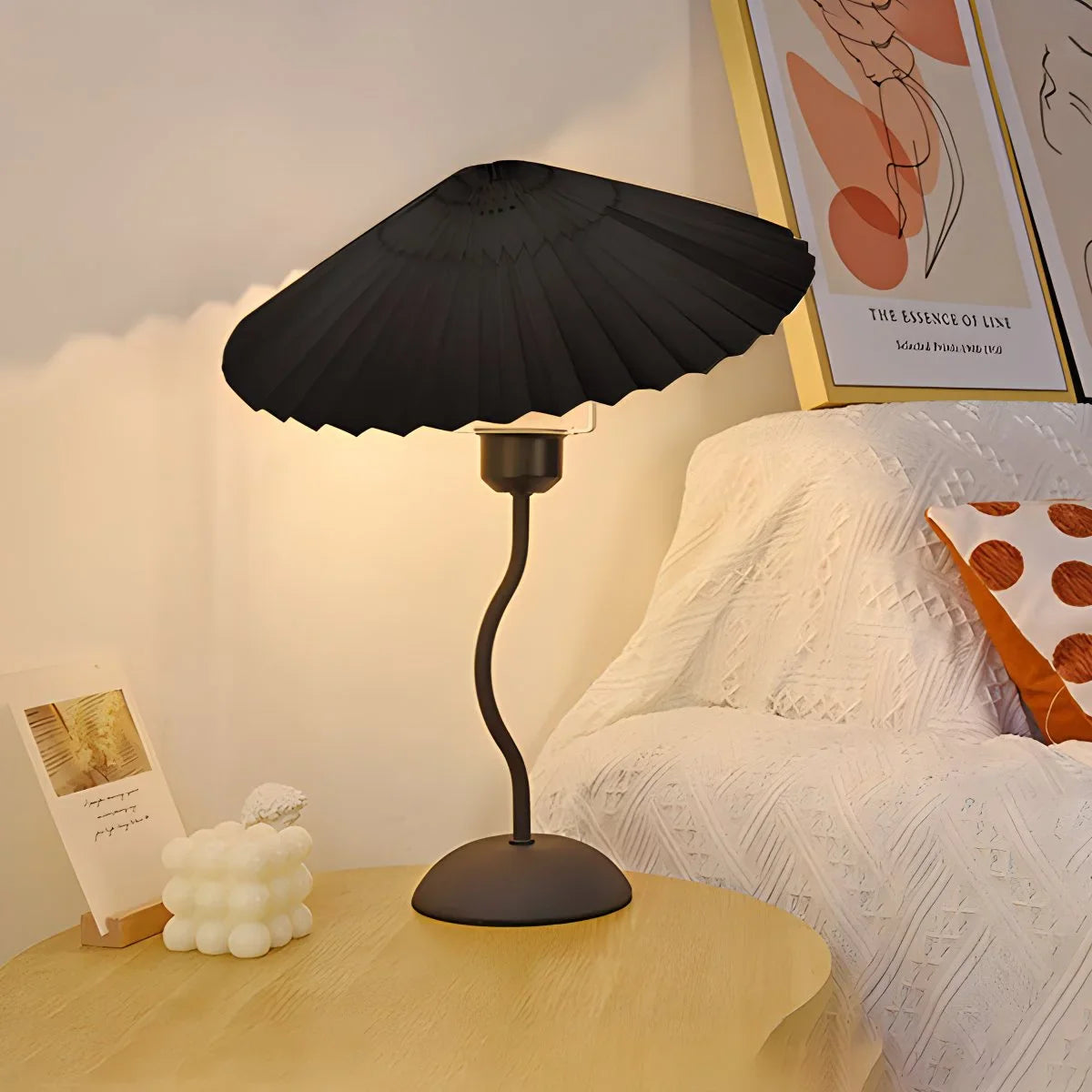 Feyran Pleated Squiggle Floor & Table Lamp