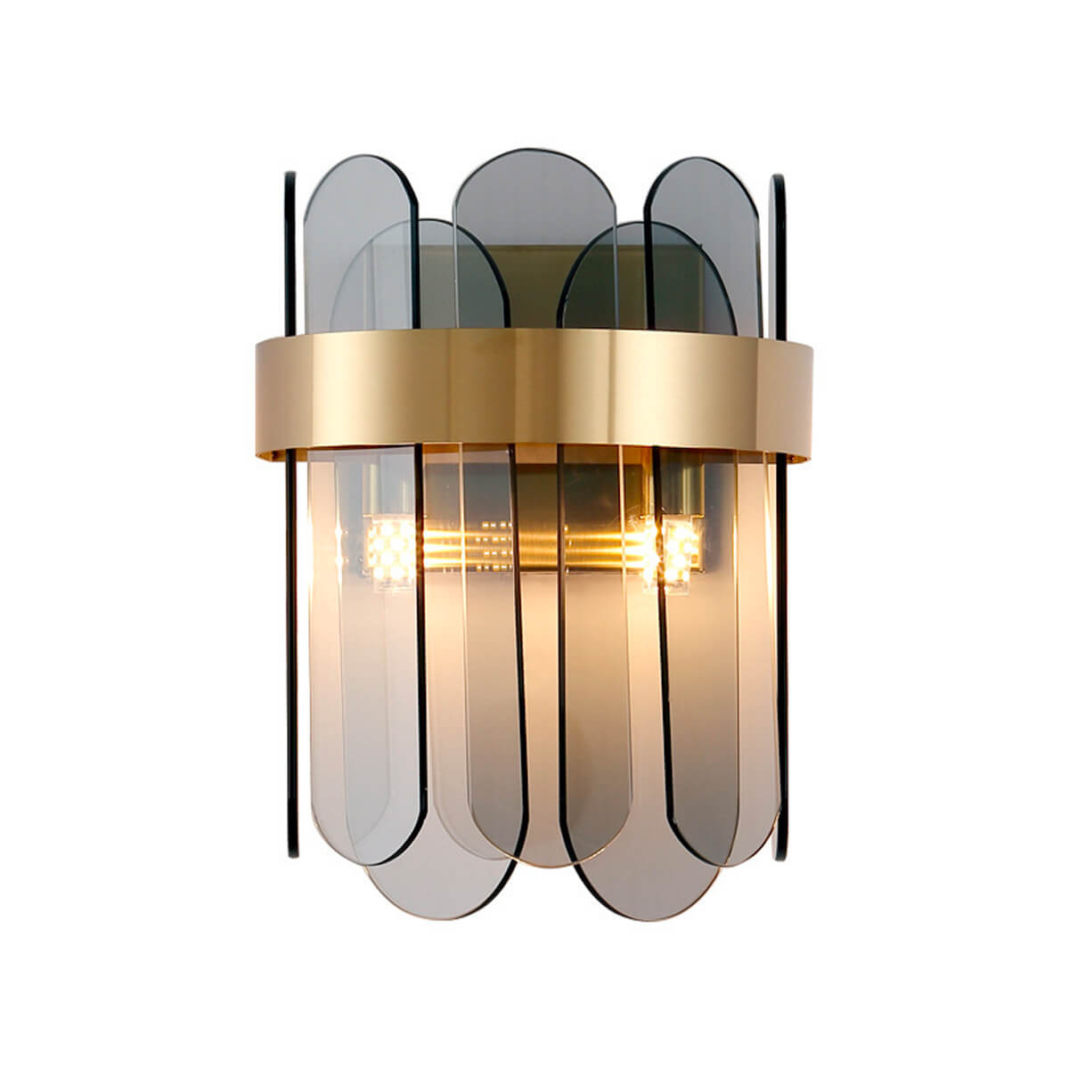 Postmodern-Nordic-bedside-crystal-wall-lamp-front-view-white | Feyran