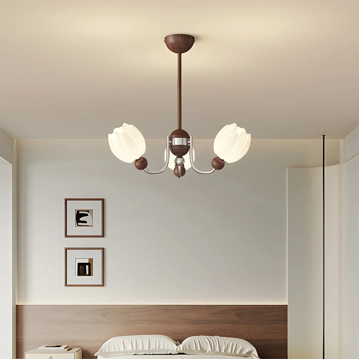 Feyran French Retro Flower Chandelier for Living Room