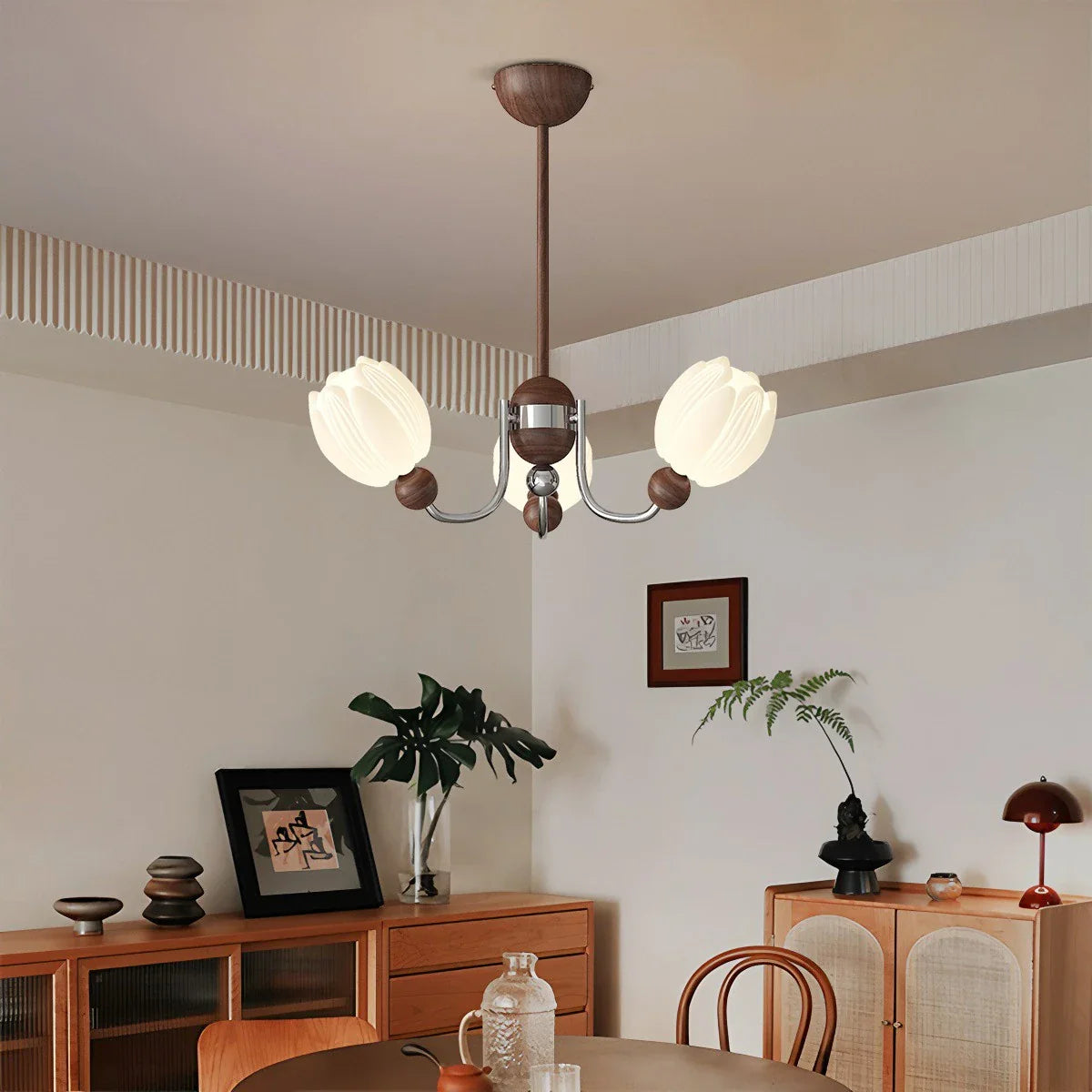 Feyran French Retro Flower Chandelier for Living Room