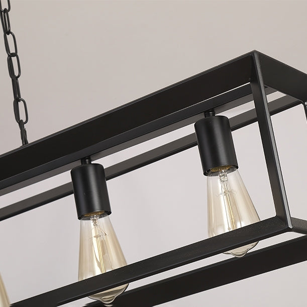 Feyran Rectangular Brass Pendant Lights for Dining Room