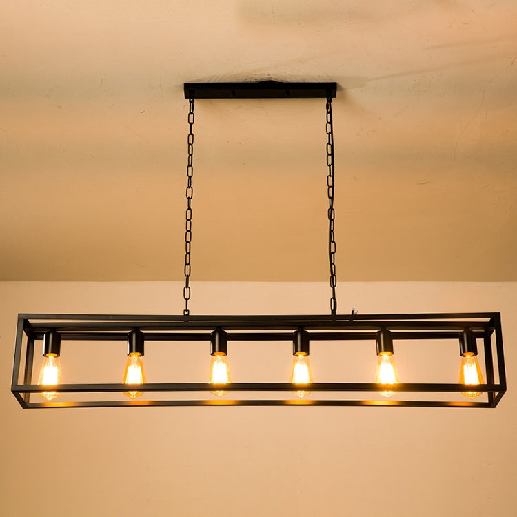 Feyran Rectangular Brass Pendant Lights for Dining Room