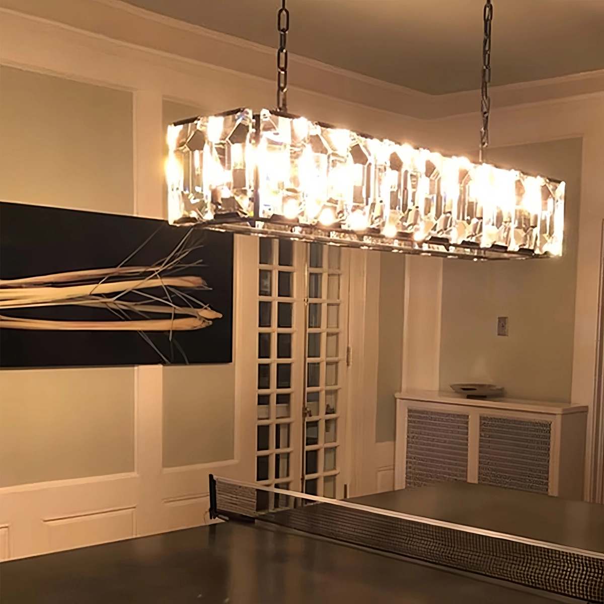 Feyran Rectangular Glass Chandelier