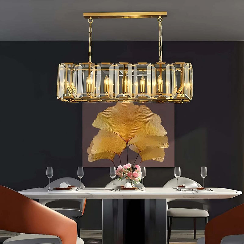 Feyran Rectangular Glass Chandelier