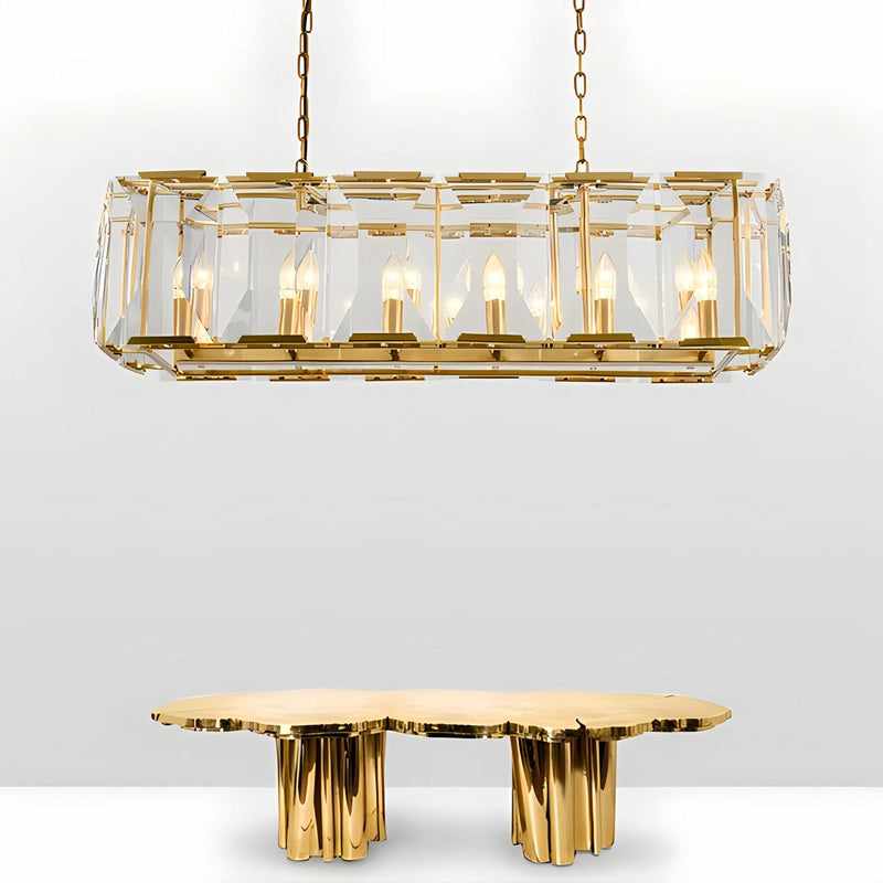 Feyran Rectangular Glass Chandelier