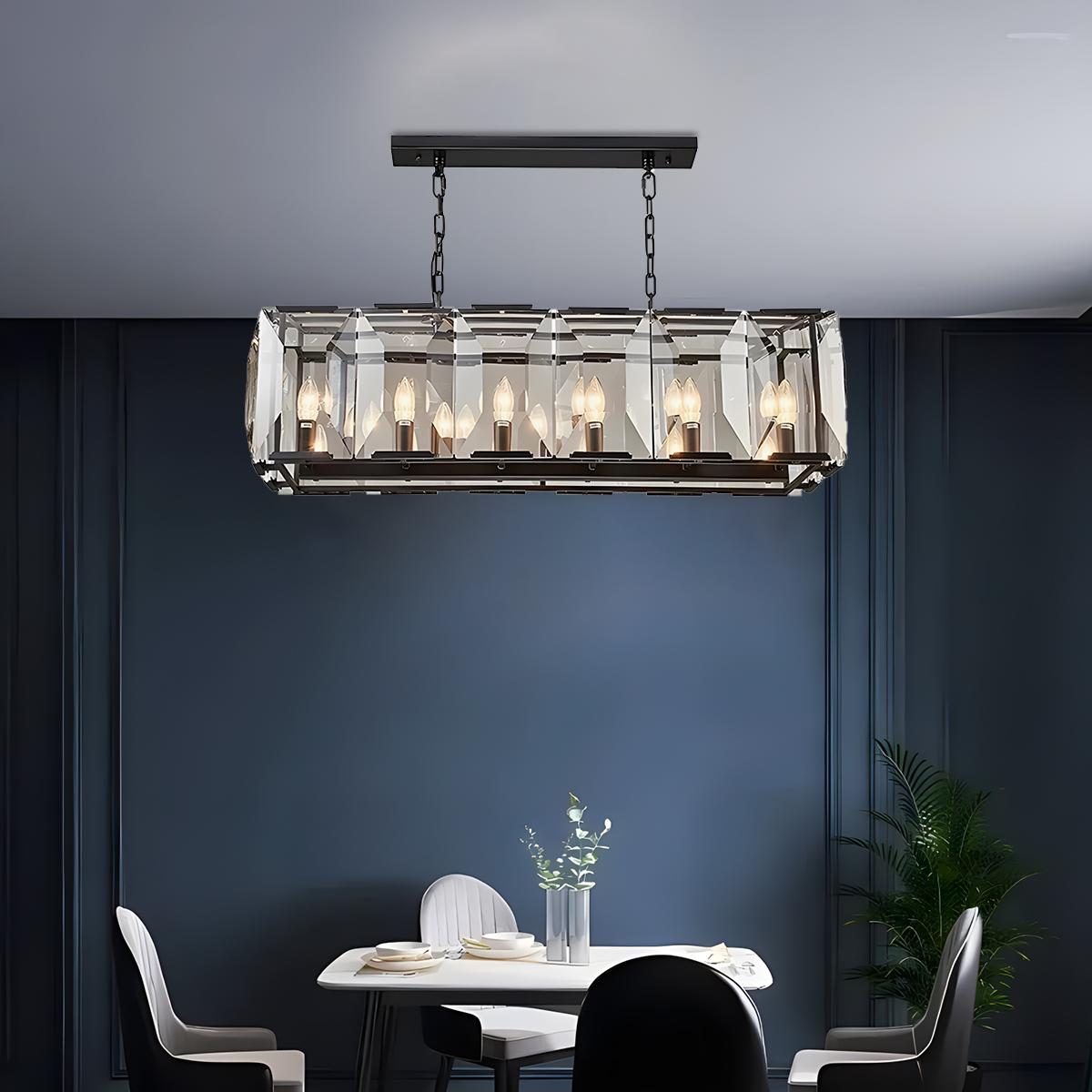 Feyran Rectangular Glass Chandelier