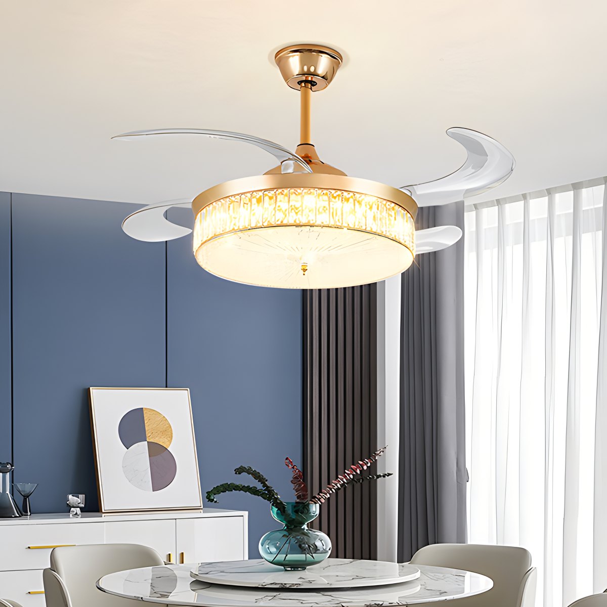 Feyran Remote Hugger Ceiling Fan Light