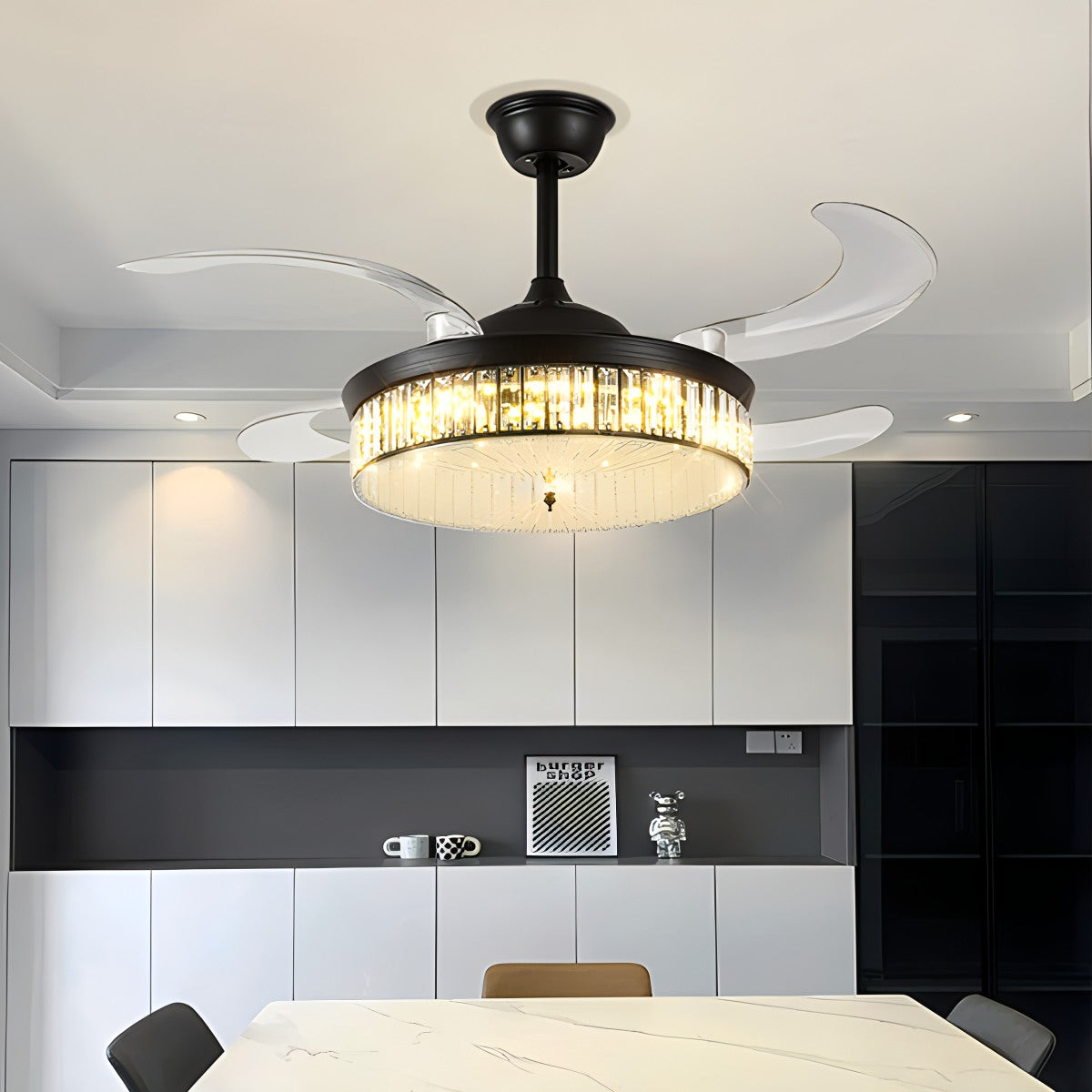 Feyran Remote Hugger Ceiling Fan Light