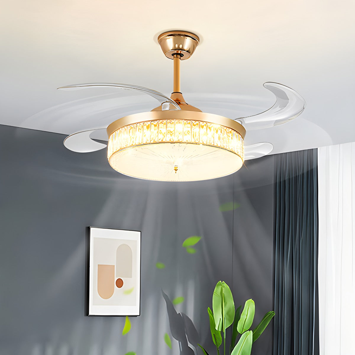 Feyran Remote Hugger Ceiling Fan Light