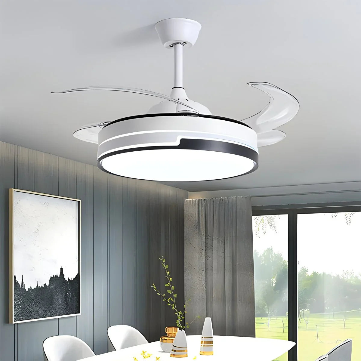 Feyran Remote Minimalist Hugger Ceiling Fan