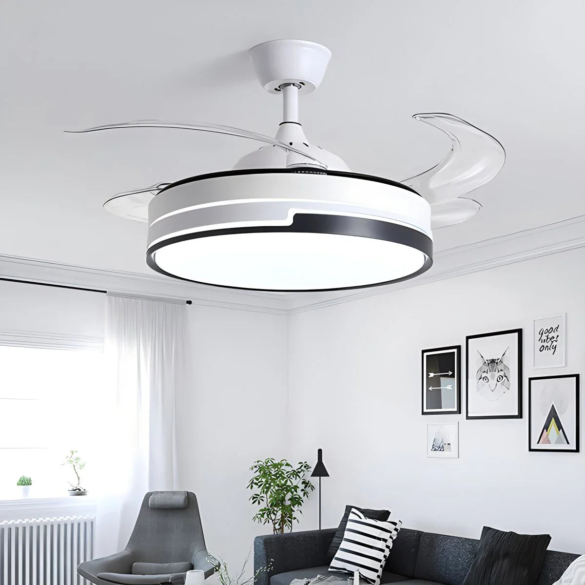 Feyran Remote Minimalist Hugger Ceiling Fan