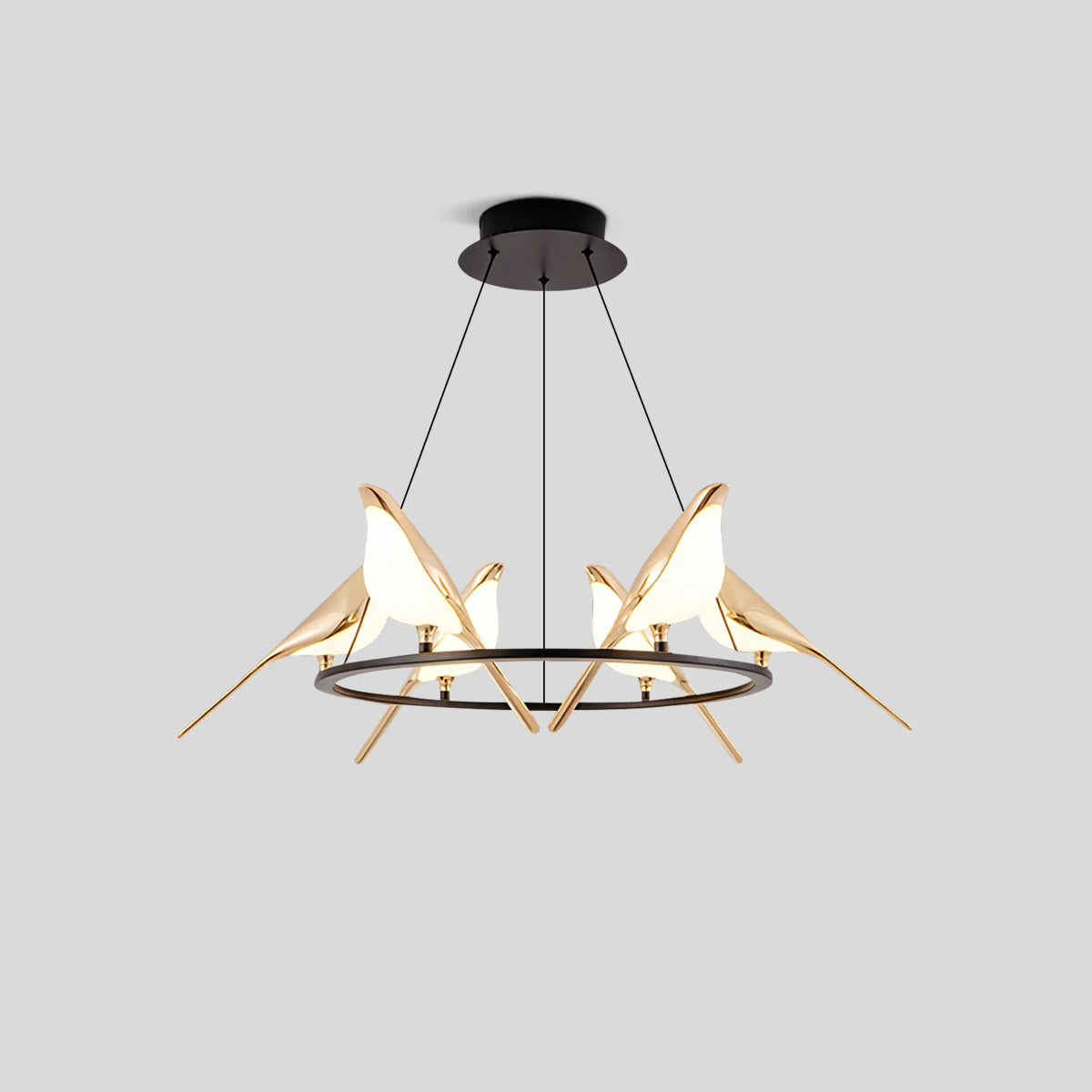 Feyran Modern Gold Birds LED Chandelier