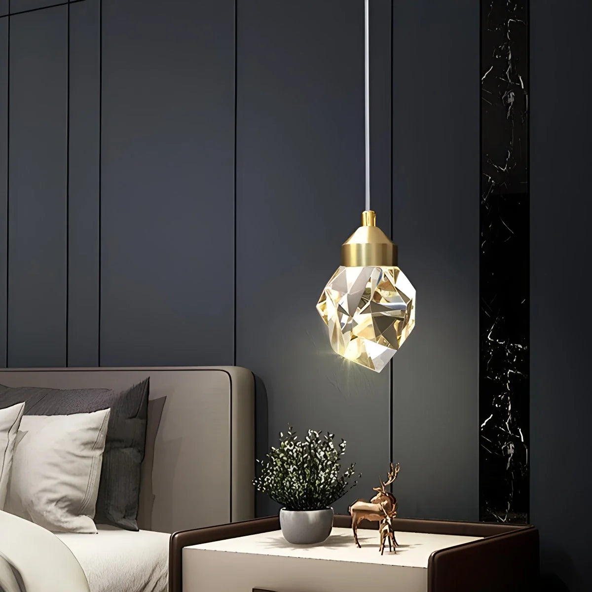Feyran Rock Crystal Rain Chandelier for Living Room
