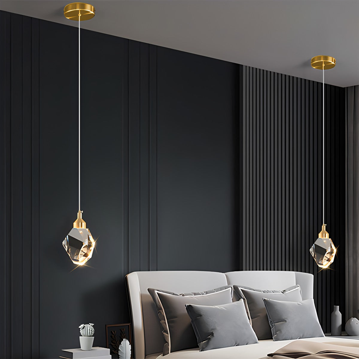 Feyran Rock Crystal Rain Chandelier for Living Room