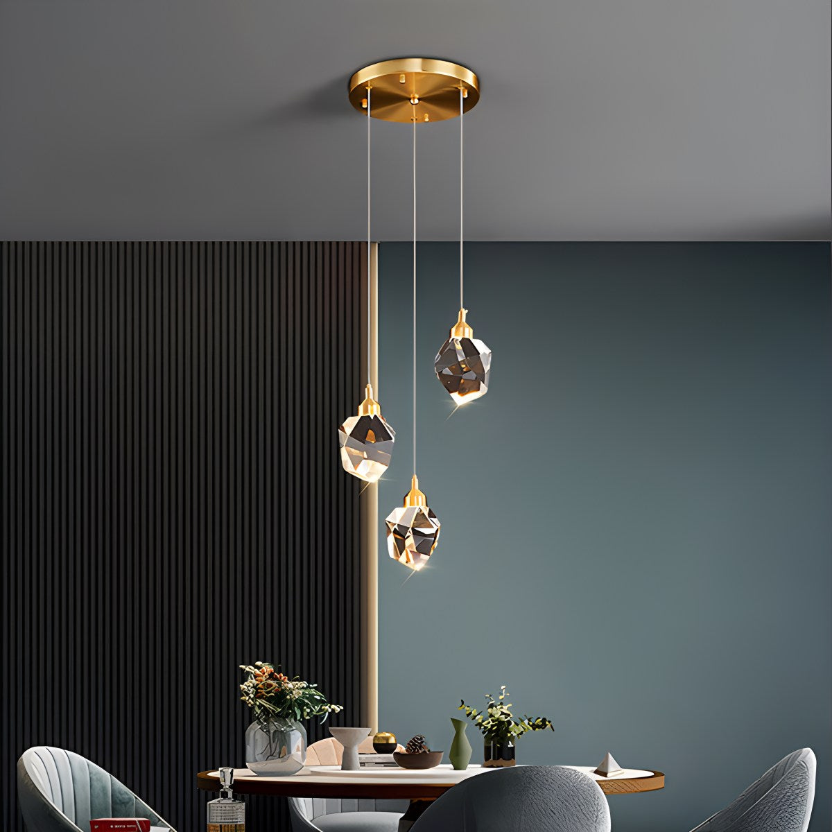 Feyran Rock Crystal Rain Chandelier for Living Room
