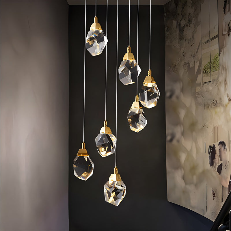 Feyran Rock Crystal Rain Chandelier for Living Room