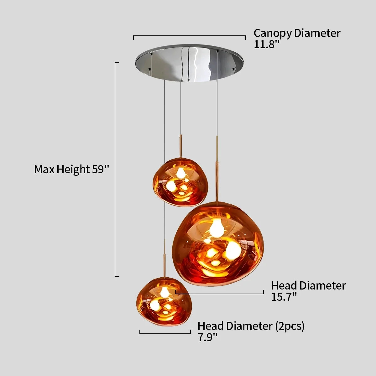 Feyran Lava Drops Minimalist Chandelier