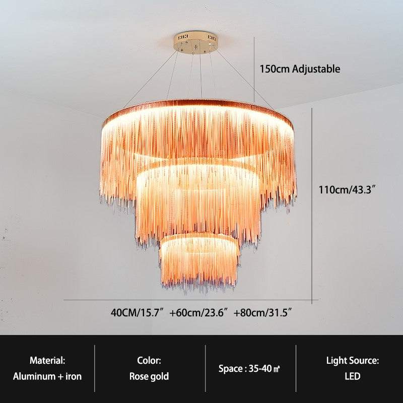 Feyran Modern Art Decor Tassel Chandelier
