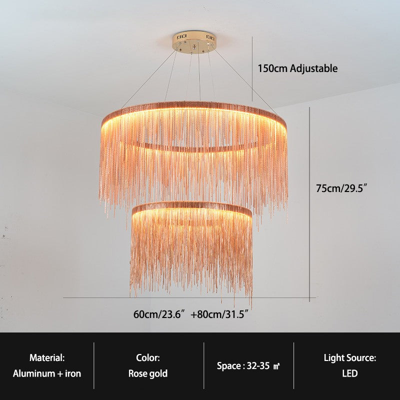 Feyran Modern Art Decor Tassel Chandelier