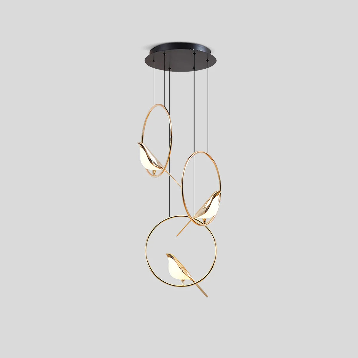 Feyran Modern Gold Birds LED Chandelier