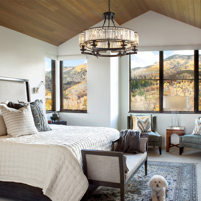 Round-Modern-Rustic-Crystal-Chandelier-bedroom-3
