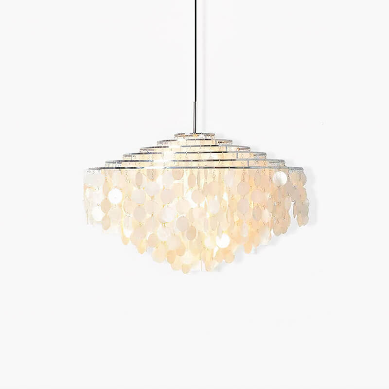 Feyran Round Shell Chandelier for Bedroom Living Room