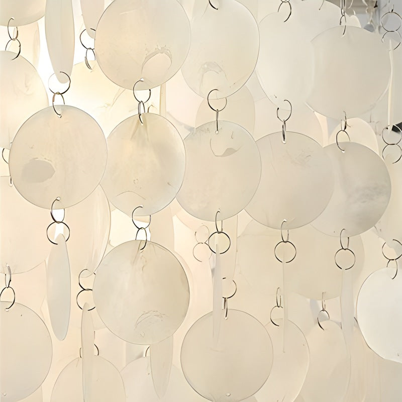Feyran Round Shell Chandelier for Bedroom Living Room